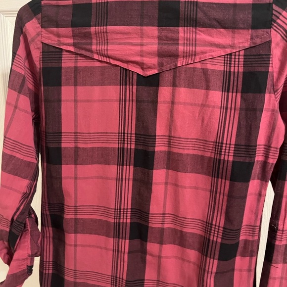 Element pink plaid cotton top S - Picture 2 of 7